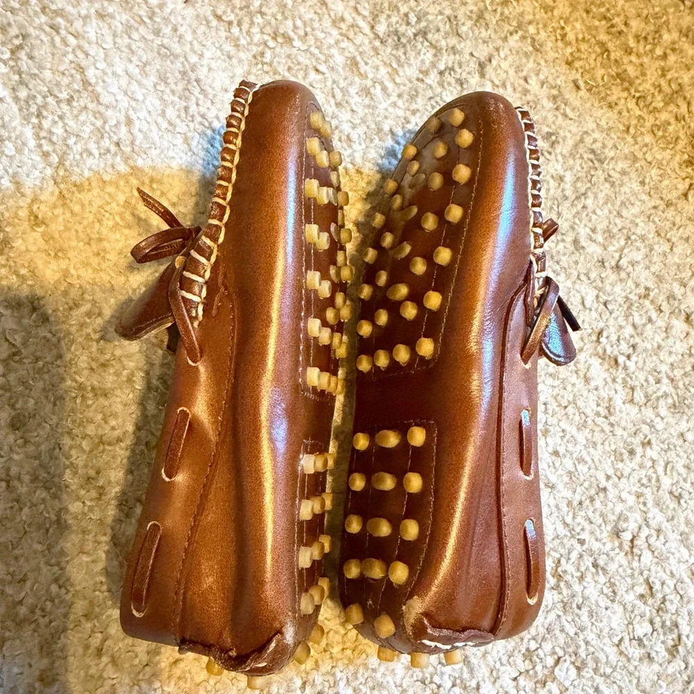 Elephantito Brown Leather Kids Moccasin Shoes